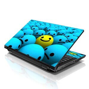 LSS 15.6 & 17.3 Inches Laptop Notebook Skin Sticker Decal - Happy Face